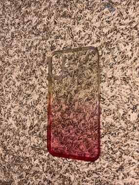 Clear & Pink Gradient Sparkly Case- Iphone 16 Plus